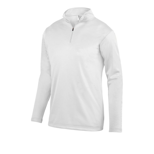 [FOLQFFWH-YS-LOGO1] Decker Youth FlexFleece 1/4 Zip (Youth S, White)